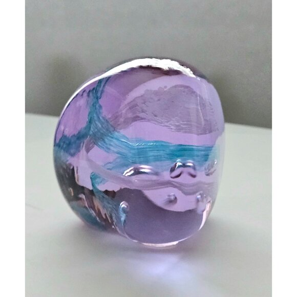 Vintage Caithness Scotland Glass 2.75" PEBBLE Paperweight - Picture 3 of 10